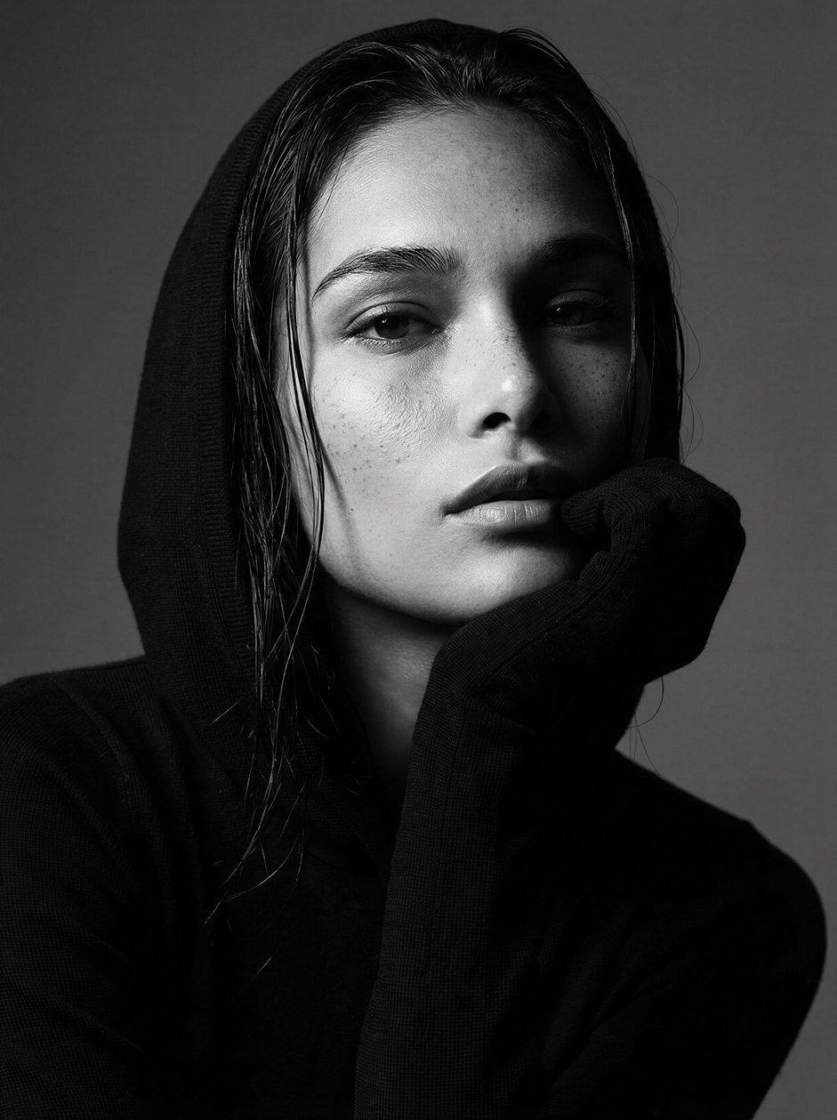 Carmen Cruzoe — monochrome editorial portrait
